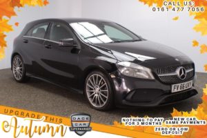 Used 2017 BLACK MERCEDES-BENZ A-CLASS Hatchback 2.1 A 200 D AMG LINE EXECUTIVE 5d 134 BHP (reg. 2017-01-26) for sale in Stockport