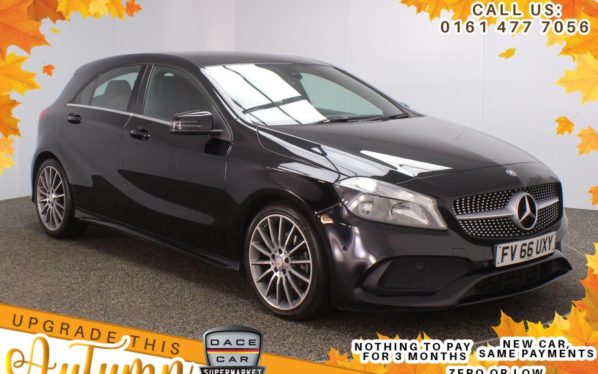 Used 2017 BLACK MERCEDES-BENZ A-CLASS Hatchback 2.1 A 200 D AMG LINE EXECUTIVE 5d 134 BHP (reg. 2017-01-26) for sale in Stockport