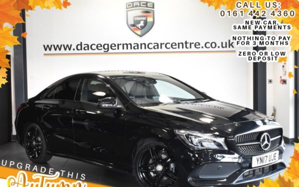 Used 2017 BLACK MERCEDES-BENZ CLA Coupe 2.1 CLA 200 D AMG LINE 4DR 134 BHP (reg. 2017-03-14) for sale in Bolton