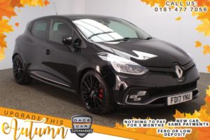 Used 2017 BLACK RENAULT CLIO Hatchback 1.6 RENAULTSPORT NAV TROPHY 5d AUTO 217 BHP (reg. 2017-06-29) for sale in Stockport