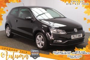 Used 2017 BLACK VOLKSWAGEN POLO Hatchback 1.0 MATCH EDITION 3d 60 BHP (reg. 2017-08-16) for sale in Stockport