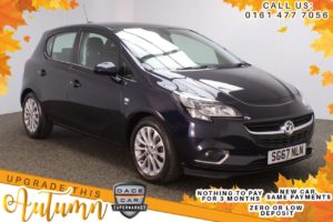 Used 2017 BLUE VAUXHALL CORSA Hatchback 1.4 SE 5DR 89 BHP FREE 1 YEAR WARRANTY (reg. 2017-12-20) for sale in Stockport