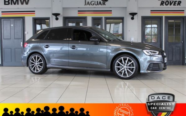 Used 2017 GREY AUDI A3 Hatchback 2.0 TFSI BLACK EDITION 5d AUTO 188 BHP (reg. 2017-04-28) for sale in Hazel Grove