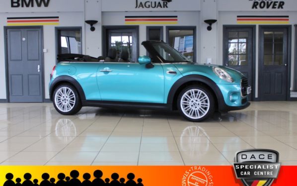Used 2017 TURQUOISE MINI CONVERTIBLE Convertible 1.5 COOPER 2d 134 BHP (reg. 2017-10-19) for sale in Hazel Grove