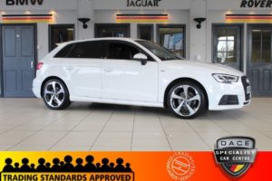 Used 2017 WHITE AUDI A3 Hatchback 1.4 TFSI S LINE 5d 148 BHP (reg. 2017-01-31) for sale in Hazel Grove