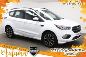 Used 2017 WHITE FORD KUGA Hatchback 1.5 ST-LINE TDCI 5d 118 BHP (reg. 2017-01-27) for sale in Manchester