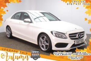 Used 2017 WHITE MERCEDES-BENZ C-CLASS Saloon 2.0 C 200 AMG LINE 4d AUTO 184 BHP (reg. 2017-08-30) for sale in Stockport