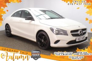Used 2017 WHITE MERCEDES-BENZ CLA Coupe 1.6 CLA 180 SPORT 4d AUTO 121 BHP (reg. 2017-07-28) for sale in Stockport