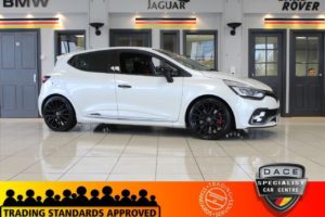 Used 2017 WHITE RENAULT CLIO Hatchback 1.6 RENAULTSPORT NAV TROPHY 5d AUTO 217 BHP (reg. 2017-09-01) for sale in Hazel Grove