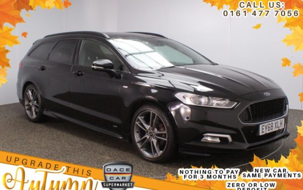 Used 2018 BLACK FORD MONDEO Estate 2.0 ST-LINE EDITION TDCI 5d AUTO 177 BHP (reg. 2018-09-01) for sale in Stockport