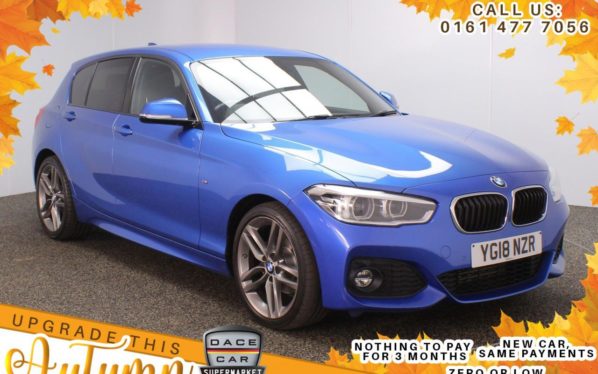 Used 2018 BLUE BMW 1 SERIES Hatchback 1.5 116D M SPORT 5d AUTO 114 BHP (reg. 2018-03-14) for sale in Stockport