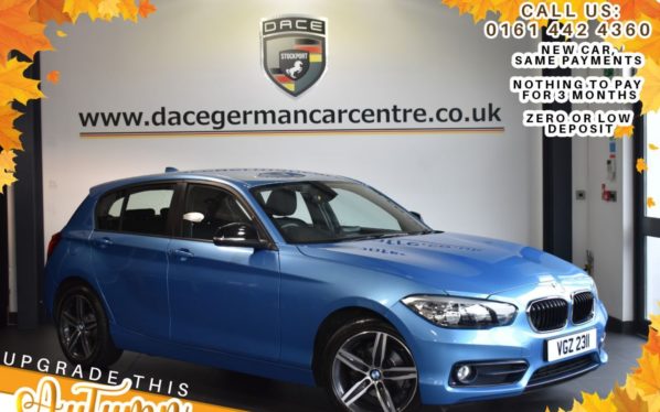 Used 2018 BLUE BMW 1 SERIES Hatchback 1.5 116D SPORT 5DR 114 BHP (reg. 2018-09-21) for sale in Bolton