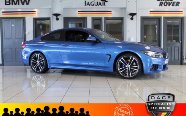 Used 2018 BLUE BMW 4 SERIES Coupe 2.0 420I M SPORT 2d AUTO 181 BHP (reg. 2018-06-29) for sale in Hazel Grove