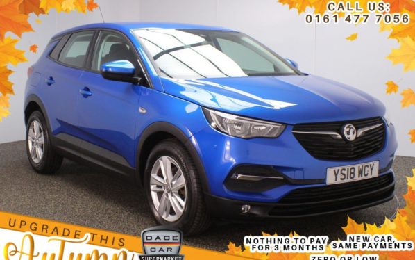 Used 2018 BLUE VAUXHALL GRANDLAND X Hatchback 1.6 SE S/S 5DR 1 OWNER AUTO 119 BHP FREE 1 YEAR WARRANTY (reg. 2018-06-20) for sale in Stockport