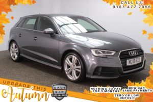 Used 2018 GREY AUDI A3 Hatchback 1.5 TFSI S LINE 5d 148 BHP (reg. 2018-07-13) for sale in Stockport