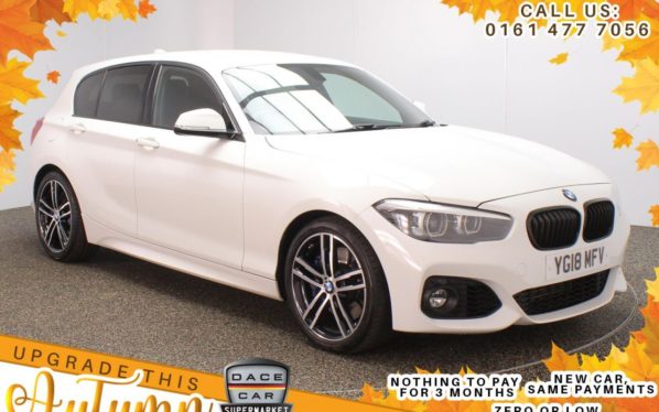Used 2018 WHITE BMW 1 SERIES Hatchback 1.5 118I M SPORT SHADOW EDITION 5d AUTO 134 BHP (reg. 2018-03-01) for sale in Stockport