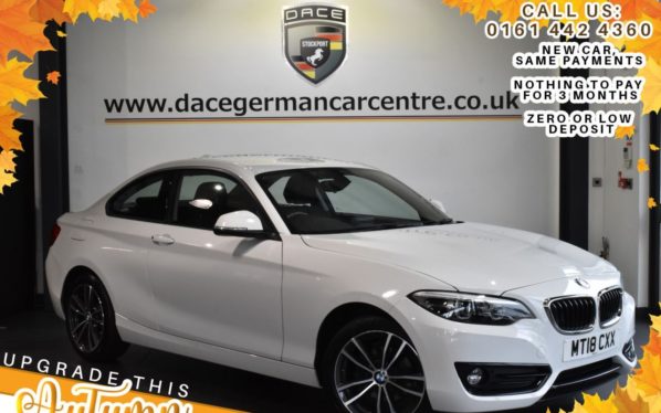 Used 2018 WHITE BMW 2 SERIES Coupe 1.5 218I SPORT 2DR 134 BHP (reg. 2018-04-30) for sale in Bolton