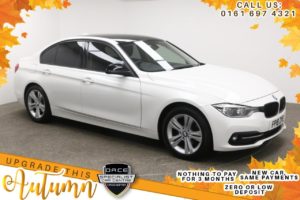 Used 2018 WHITE BMW 3 SERIES Saloon 2.0 320D ED SPORT 4d AUTO 161 BHP (reg. 2018-05-11) for sale in Manchester