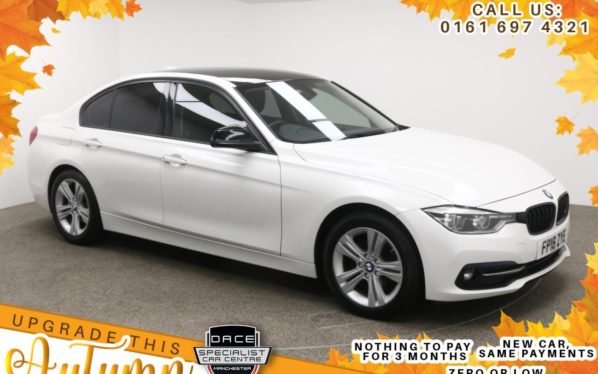 Used 2018 WHITE BMW 3 SERIES Saloon 2.0 320D ED SPORT 4d AUTO 161 BHP (reg. 2018-05-11) for sale in Manchester