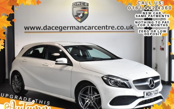 Used 2018 WHITE MERCEDES-BENZ A-CLASS Hatchback 1.6 A 180 AMG LINE PREMIUM 5DR 121 BHP (reg. 2018-01-31) for sale in Bolton