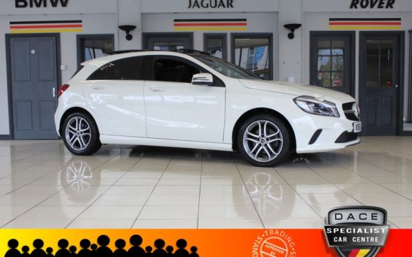 Used 2018 WHITE MERCEDES-BENZ A-CLASS Hatchback 2.1 A 200 D SPORT EDITION PLUS 5d AUTO 134 BHP (reg. 2018-05-25) for sale in Hazel Grove