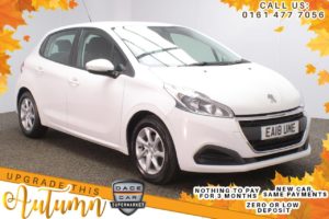 Used 2018 WHITE PEUGEOT 208 Hatchback 1.2 ACTIVE 5d 68 BHP (reg. 2018-04-24) for sale in Stockport