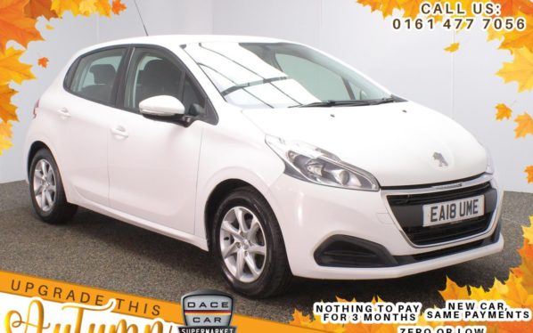 Used 2018 WHITE PEUGEOT 208 Hatchback 1.2 ACTIVE 5d 68 BHP (reg. 2018-04-24) for sale in Stockport