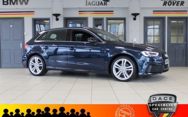 Used 2019 BLUE AUDI A3 Hatchback 1.5 SPORTBACK TFSI S LINE 5d AUTO 148 BHP (reg. 2019-01-26) for sale in Hazel Grove