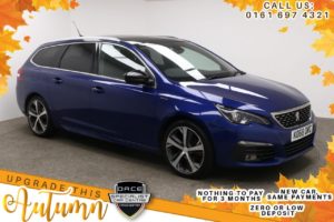 Used 2019 BLUE PEUGEOT 308 Estate 1.5 BLUE HDI S/S SW GT LINE 5d 129 BHP (reg. 2019-01-08) for sale in Manchester