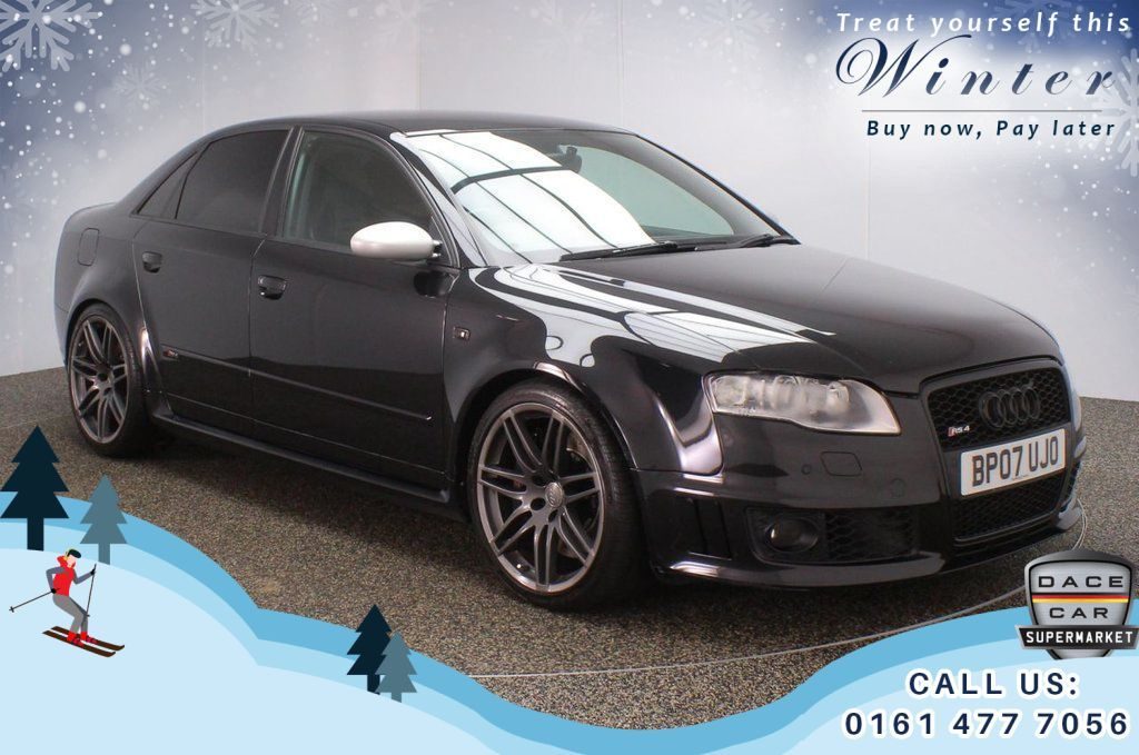 Used 2007 BLACK AUDI RS4 Saloon 4.2 RS4 QUATTRO 4d 420 BHP (reg. 2007-08-01) for sale in Oldham