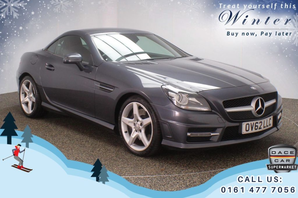 Used 2012 GREY MERCEDES-BENZ SLK Convertible 2.1 SLK250 CDI BLUEEFFICIENCY AMG SPORT 2d AUTO 204 BHP (reg. 2012-11-06) for sale in Oldham