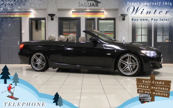Used 2013 BLACK BMW 3 SERIES Convertible 3.0 325D M SPORT 2d AUTO 202 BHP (reg. 2013-05-31) for sale in Bredbury