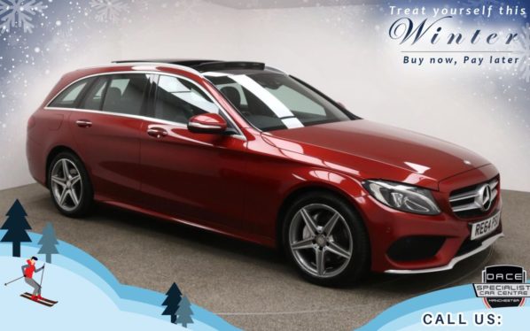 Used 2014 RED MERCEDES-BENZ C-CLASS Estate 2.1 C220 BLUETEC AMG LINE PREMIUM PLUS 5d AUTO 170 BHP (reg. 2014-12-18) for sale in Bury