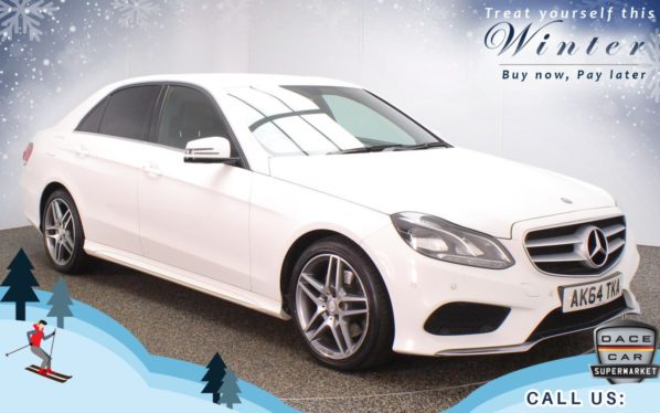 Used 2014 WHITE MERCEDES-BENZ E-CLASS Saloon 2.1 E220 BLUETEC AMG LINE 4d AUTO 174 BHP (reg. 2014-12-02) for sale in Oldham