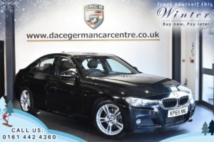 Used 2015 BLACK BMW 3 SERIES Saloon 2.0 318D M SPORT 4DR AUTO 148 BHP (reg. 2015-12-19) for sale in Worsley