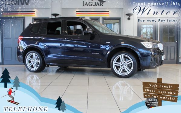 Used 2015 BLACK BMW X3 Estate 3.0 XDRIVE30D M SPORT 5d AUTO 255 BHP (reg. 2015-03-01) for sale in Bredbury