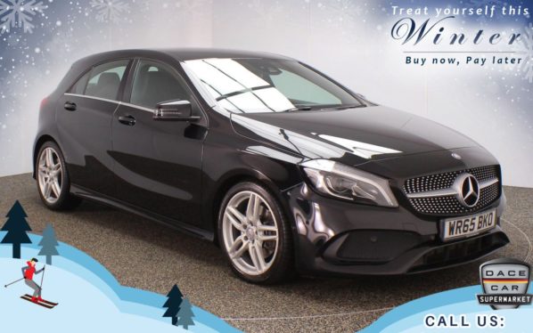 Used 2015 BLACK MERCEDES-BENZ A-CLASS Hatchback 2.1 A 220 D 4MATIC AMG LINE PREMIUM 5d AUTO 174 BHP (reg. 2015-10-30) for sale in Oldham