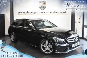 Used 2015 BLACK MERCEDES-BENZ C-CLASS Estate 2.1 C220 D AMG LINE 5d AUTO 170 BHP (reg. 2015-11-24) for sale in Worsley