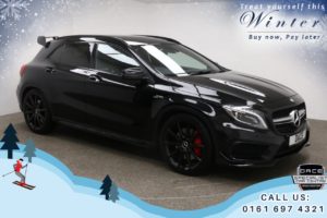 Used 2015 BLACK MERCEDES-BENZ GLA-CLASS 4x4 2.0 GLA45 AMG 4MATIC 5d AUTO 360 BHP (reg. 2015-09-10) for sale in Bury