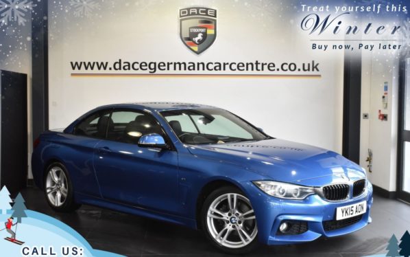 Used 2015 BLUE BMW 4 SERIES Convertible 2.0 420D M SPORT 2DR AUTO 181 BHP (reg. 2015-03-04) for sale in Worsley