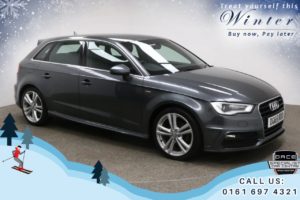 Used 2015 GREY AUDI A3 Hatchback 1.4 TFSI S LINE 5d 148 BHP (reg. 2015-09-04) for sale in Bury