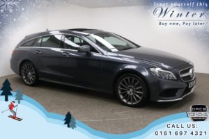Used 2015 GREY MERCEDES-BENZ CLS CLASS Estate 2.1 CLS220 BLUETEC AMG LINE PREMIUM PLUS 5d AUTO 174 BHP (reg. 2015-04-20) for sale in Bury