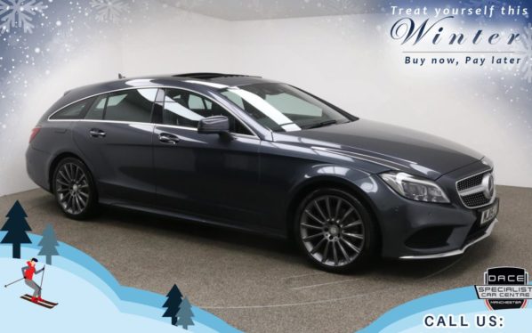 Used 2015 GREY MERCEDES-BENZ CLS CLASS Estate 2.1 CLS220 BLUETEC AMG LINE PREMIUM PLUS 5d AUTO 174 BHP (reg. 2015-04-20) for sale in Bury