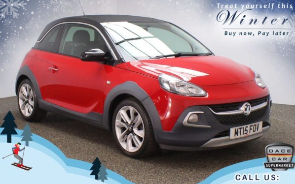 Used 2015 RED VAUXHALL ADAM Hatchback 1.2 ROCKS AIR 3d 69 BHP (reg. 2015-04-30) for sale in Oldham