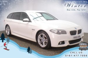 Used 2015 WHITE BMW 5 SERIES Estate 2.0 518D M SPORT TOURING 5d AUTO 148 BHP (reg. 2015-09-11) for sale in Oldham