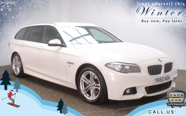 Used 2015 WHITE BMW 5 SERIES Estate 2.0 518D M SPORT TOURING 5d AUTO 148 BHP (reg. 2015-09-11) for sale in Oldham