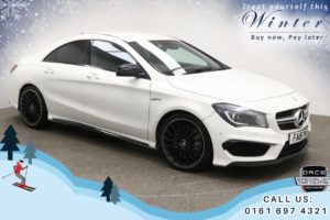 Used 2015 WHITE MERCEDES-BENZ CLA Coupe 2.0 CLA45 AMG 4MATIC 4d AUTO 360 BHP (reg. 2015-07-31) for sale in Bury