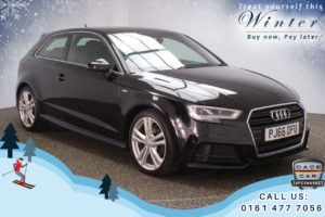 Used 2016 BLACK AUDI A3 Hatchback 1.6 TDI S LINE 3d 109 BHP (reg. 2016-09-23) for sale in Oldham