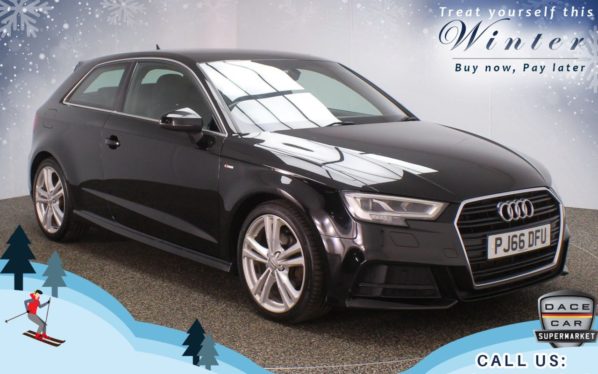 Used 2016 BLACK AUDI A3 Hatchback 1.6 TDI S LINE 3d 109 BHP (reg. 2016-09-23) for sale in Oldham