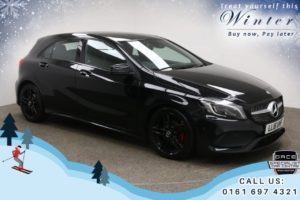 Used 2016 BLACK MERCEDES-BENZ A-CLASS Hatchback 1.6 A 200 AMG LINE PREMIUM 5d AUTO 154 BHP (reg. 2016-05-18) for sale in Bury